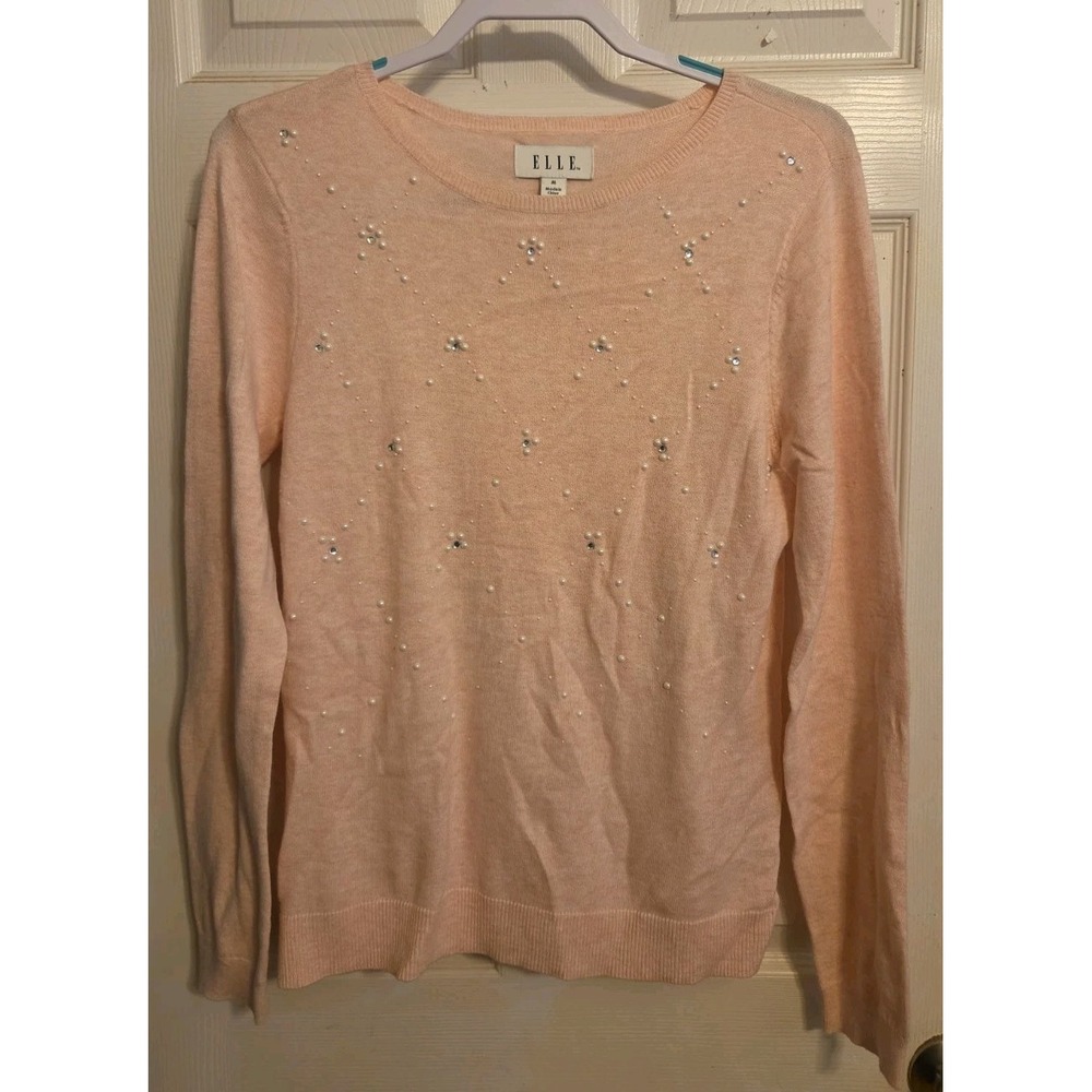 Elle Sweater Pink Size M Long Sleeve Pullover